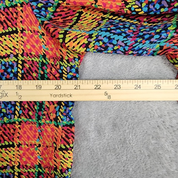 La Chine Classic Shirt Womens 12 Multicolor Geometric Print Blouse 90s Vintage - Picture 4 of 11